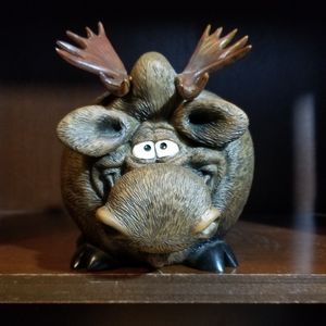 Cute moose piggy bank